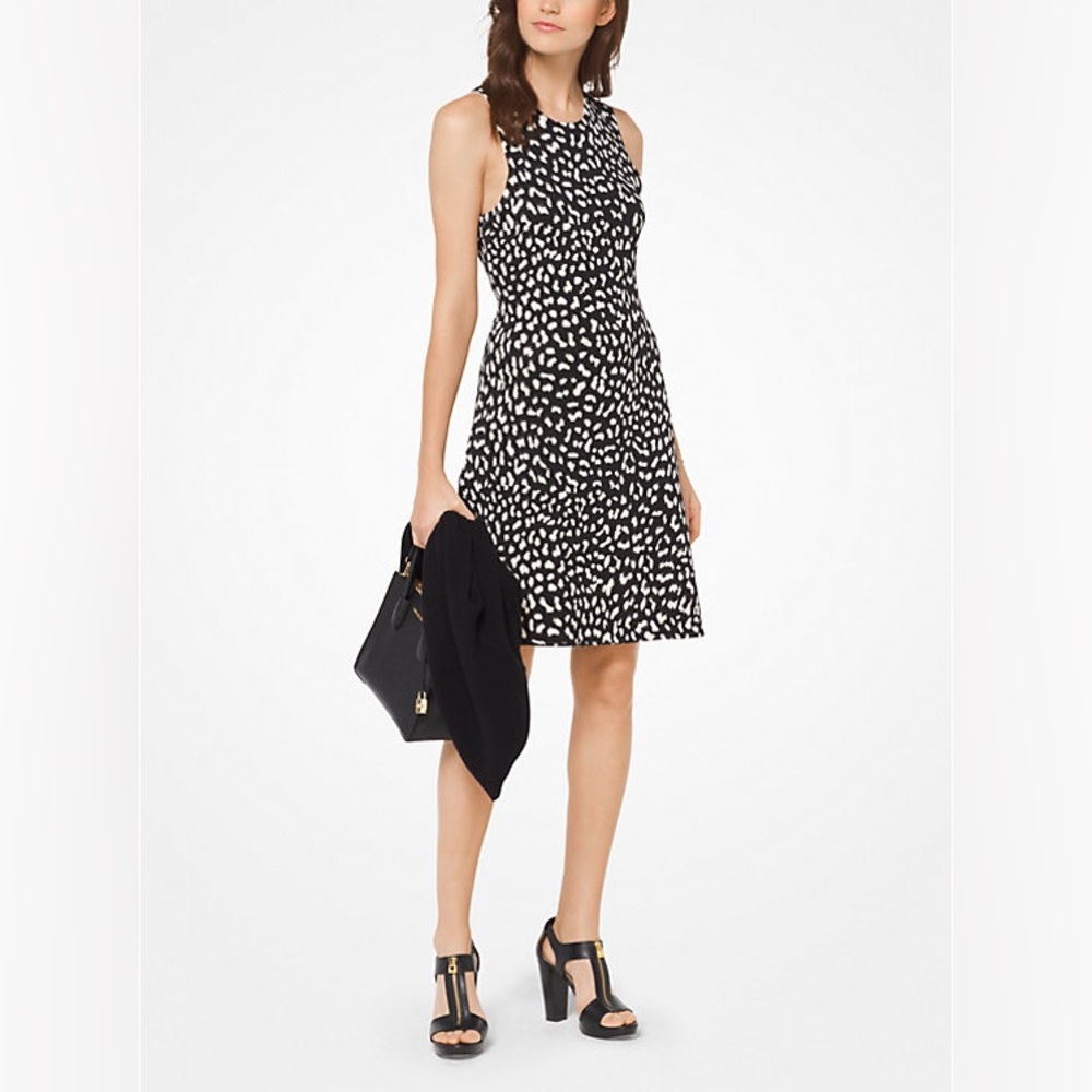 MICHAEL KORS ⚜️ Leopard Stretch-Viscose Dress ✨NWT✨
